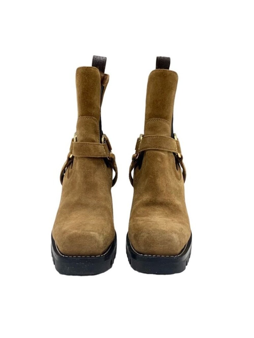 Louis Vuitton Limitless Line Boots Short Shoes Suede Brown Black - Picture 3 of 11